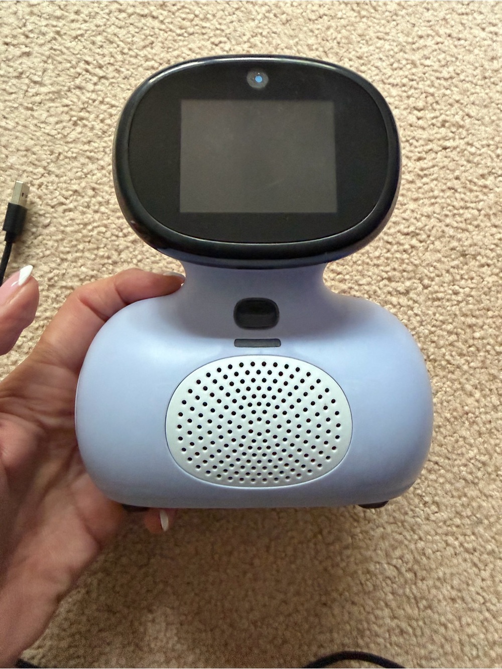 Miko Mini EMK401 AI Interactive Learning Robot Lavender w/ Original Charger
